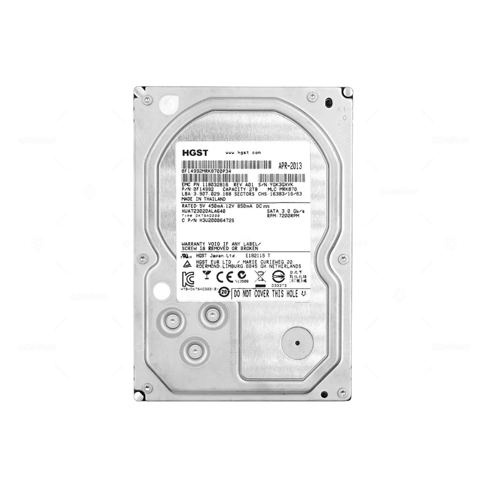 HUA723020ALA640 HITACHI HDD 2TB 7.2K SATA 6G 3.5" LFF